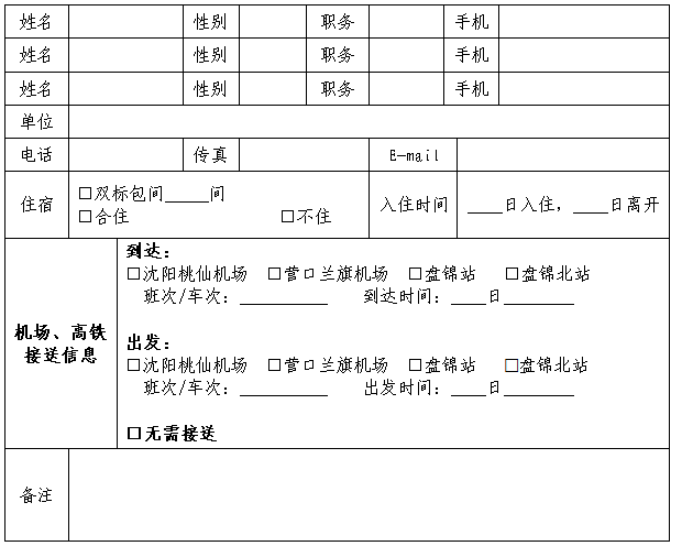 回執表